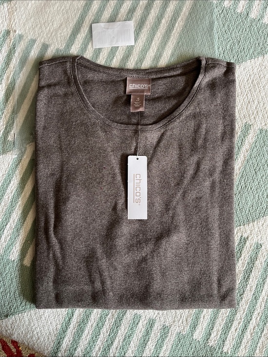 Chico's Tops - Chico's Soft Crew Neck Tee in Charcoal